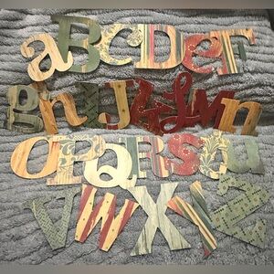 Cardstock Alphabet Letters